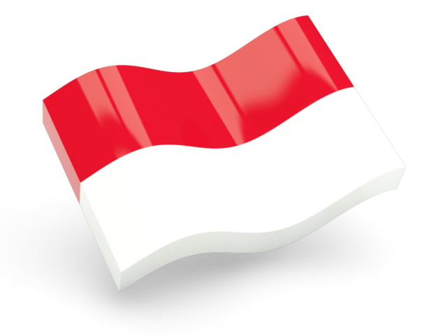 Glossy wave icon. Download flag icon of Indonesia at PNG format