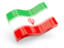 Iran. Glossy wave icon. Download icon.