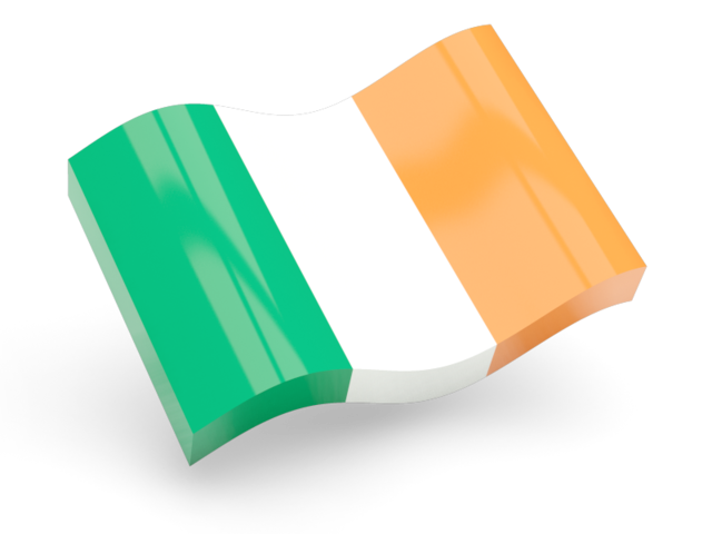 Glossy wave icon. Download flag icon of Ireland at PNG format