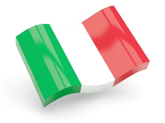 Глянцевая волнистая иконка. Скачать флаг. Италия