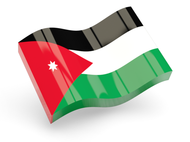 Glossy wave icon. Download flag icon of Jordan at PNG format