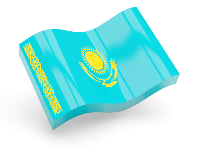 Глянцевая волнистая иконка. Скачать флаг. Казахстан