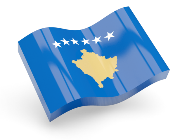 Glossy wave icon. Download flag icon of Kosovo at PNG format