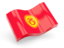 Kyrgyzstan. Glossy wave icon. Download icon.