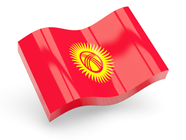 Glossy wave icon. Download flag icon of Kyrgyzstan at PNG format