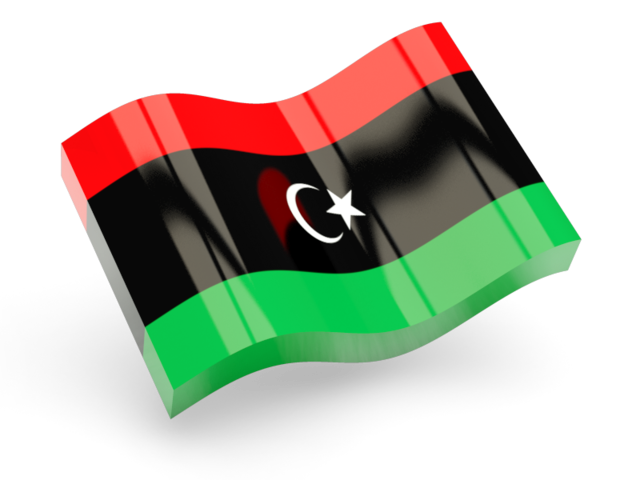Глянцевая волнистая иконка. Скачать флаг. Ливия