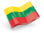 Lithuania. Glossy wave icon. Download icon.