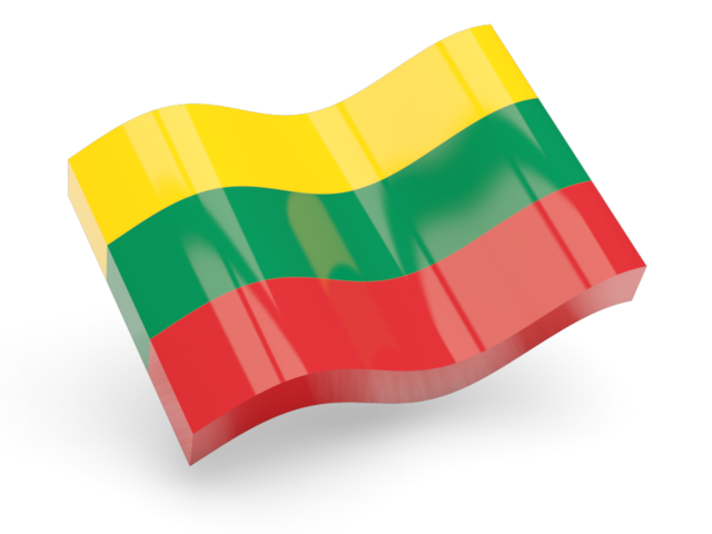 Глянцевая волнистая иконка. Скачать флаг. Литва