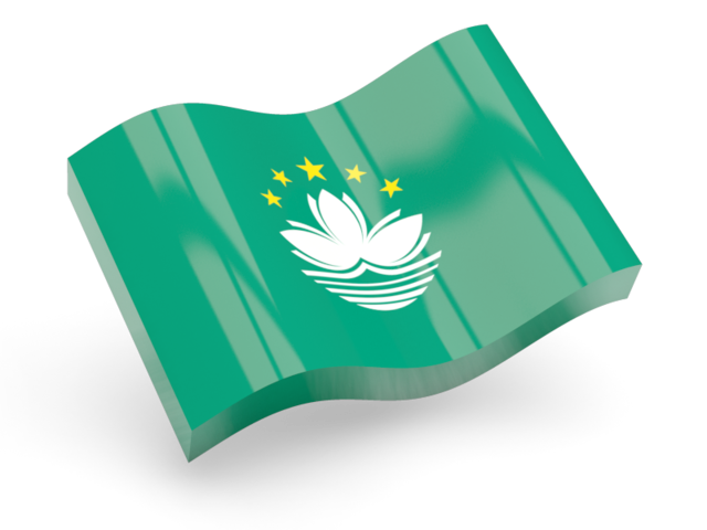 Glossy wave icon. Download flag icon of Macao at PNG format