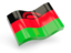 Malawi. Glossy wave icon. Download icon.