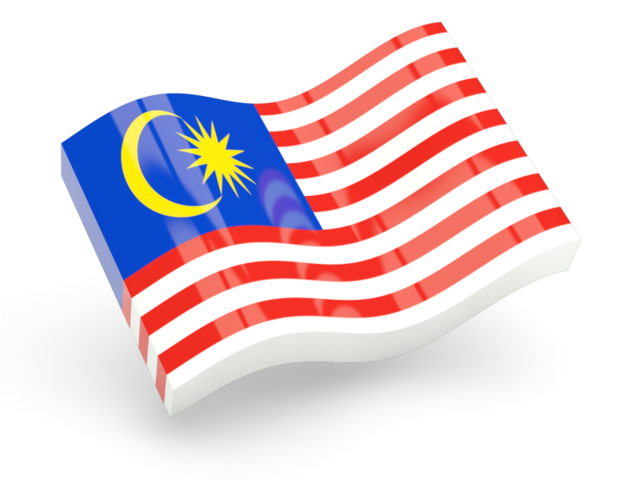 Глянцевая волнистая иконка. Скачать флаг. Малайзия