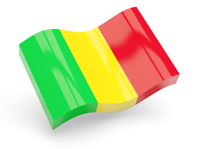 Glossy wave icon. Download flag icon of Mali at PNG format