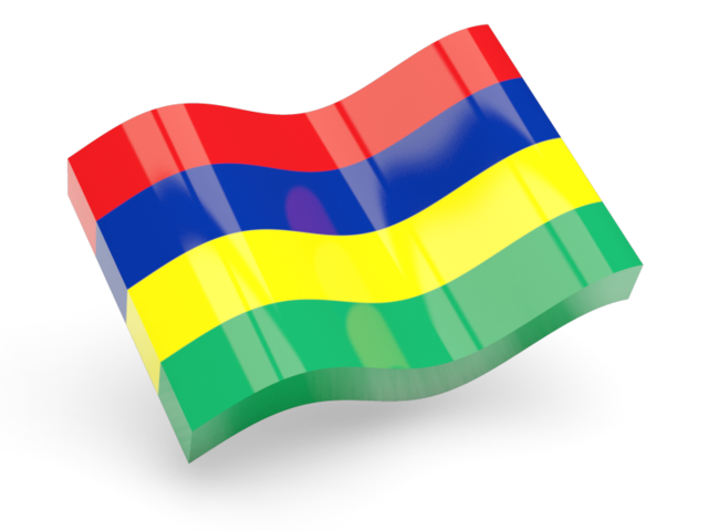 Glossy wave icon. Download flag icon of Mauritius at PNG format
