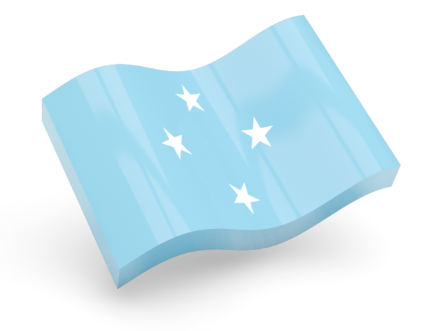 Глянцевая волнистая иконка. Скачать флаг. Микронезия