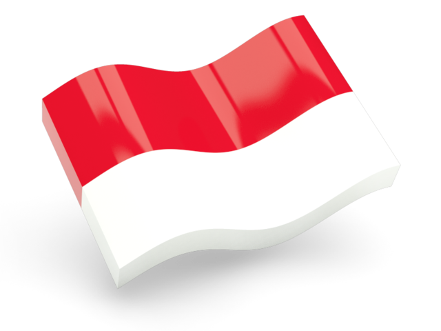 Glossy wave icon. Download flag icon of Monaco at PNG format