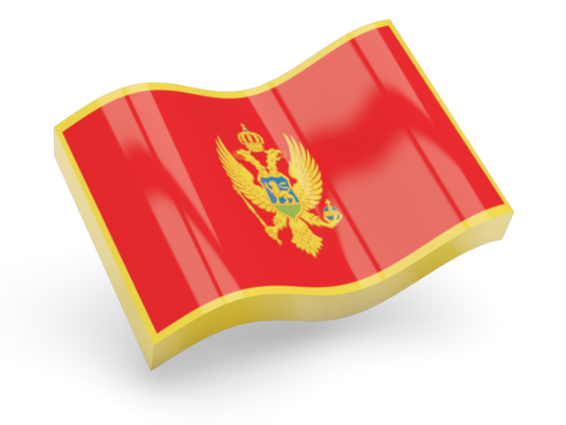 Glossy wave icon. Download flag icon of Montenegro at PNG format