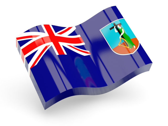 Glossy wave icon. Download flag icon of Montserrat at PNG format