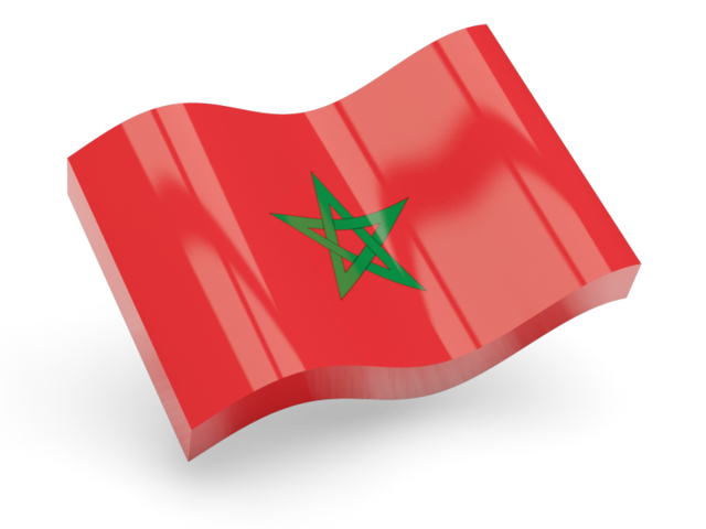 Глянцевая волнистая иконка. Скачать флаг. Марокко