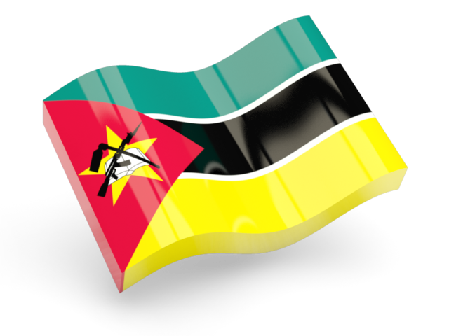 Глянцевая волнистая иконка. Скачать флаг. Мозамбик