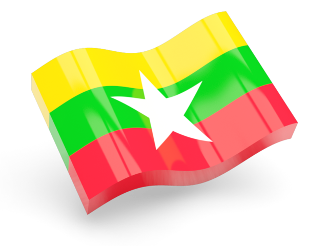 Glossy wave icon. Download flag icon of Myanmar at PNG format