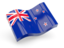 New Zealand. Glossy wave icon. Download icon.