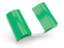 Nigeria. Glossy wave icon. Download icon.