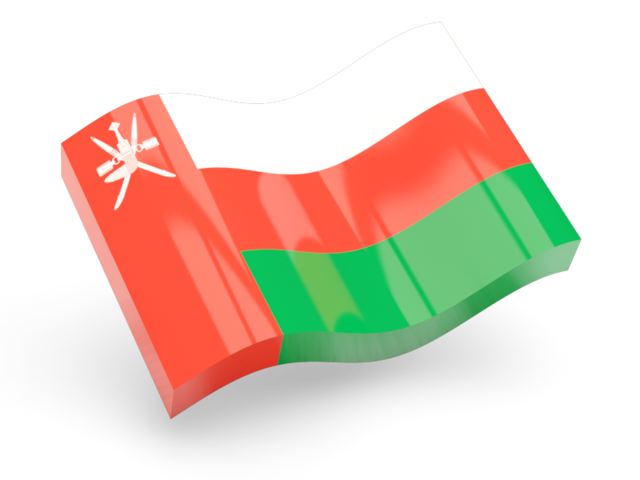 Glossy wave icon. Download flag icon of Oman at PNG format