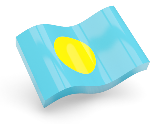 Glossy wave icon. Download flag icon of Palau at PNG format