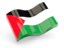 Palestinian territories. Glossy wave icon. Download icon.