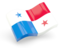 Panama. Glossy wave icon. Download icon.