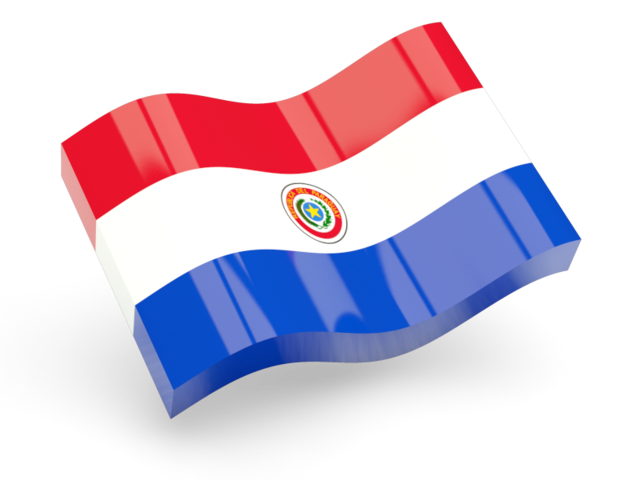 Glossy wave icon. Download flag icon of Paraguay at PNG format