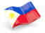 Philippines. Glossy wave icon. Download icon.
