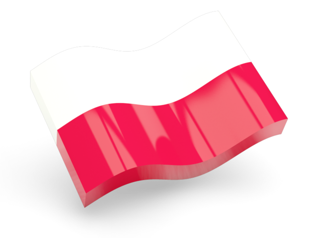 Глянцевая волнистая иконка. Скачать флаг. Польша