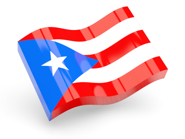 Glossy wave icon. Illustration of flag of Puerto Rico