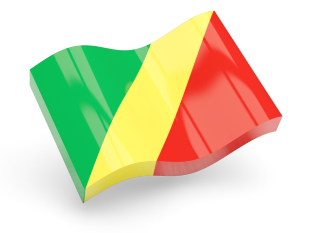 Glossy wave icon. Download flag icon of Republic of the Congo at PNG format