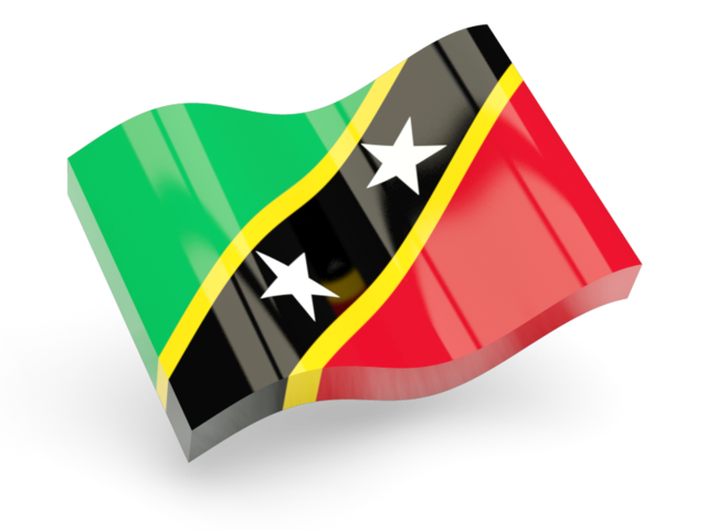 Glossy wave icon. Download flag icon of Saint Kitts and Nevis at PNG format