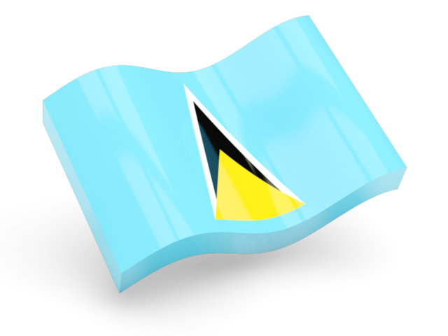 Glossy wave icon. Download flag icon of Saint Lucia at PNG format