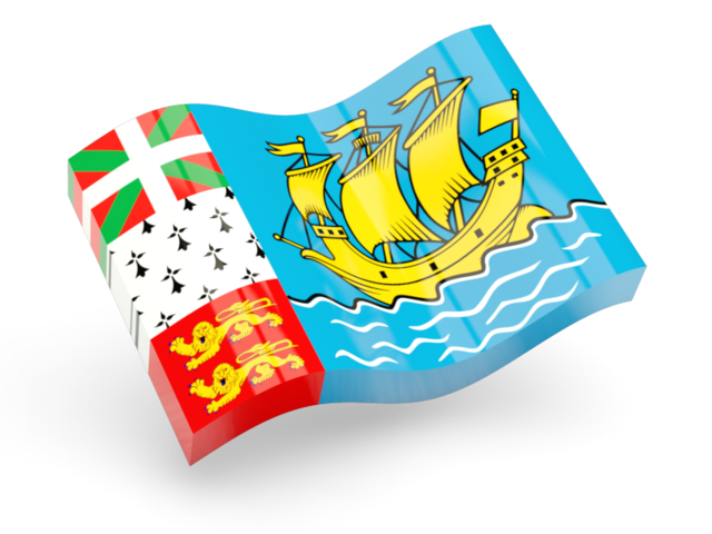 Glossy wave icon. Download flag icon of Saint Pierre and Miquelon at PNG format