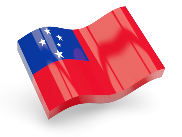 Glossy wave icon. Download flag icon of Samoa at PNG format