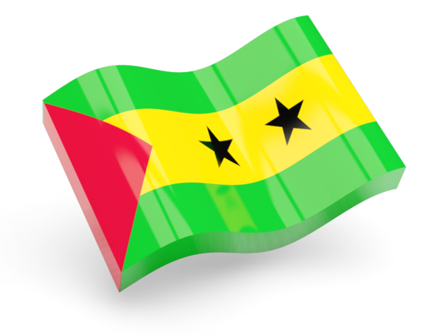 Glossy wave icon. Download flag icon of Sao Tome and Principe at PNG format