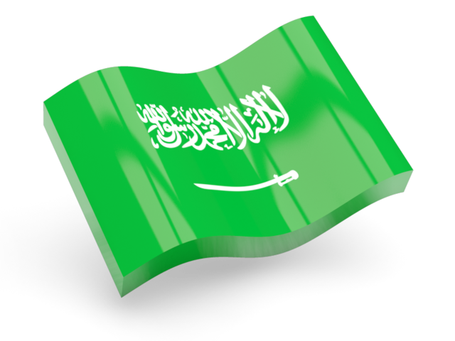 Glossy wave icon. Download flag icon of Saudi Arabia at PNG format