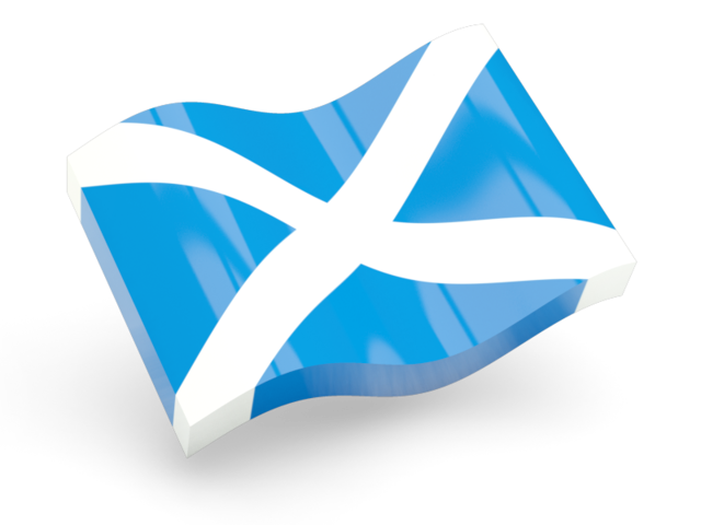 Глянцевая волнистая иконка. Скачать флаг. Шотландия