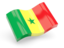 Senegal. Glossy wave icon. Download icon.