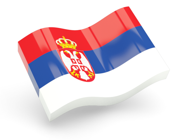 Glossy wave icon. Download flag icon of Serbia at PNG format