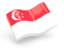 Singapore. Glossy wave icon. Download icon.