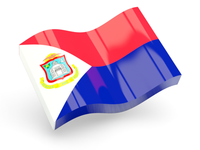 Glossy wave icon. Download flag icon of Sint Maarten at PNG format