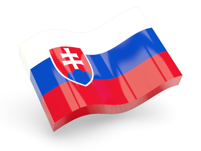 Глянцевая волнистая иконка. Скачать флаг. Словакия