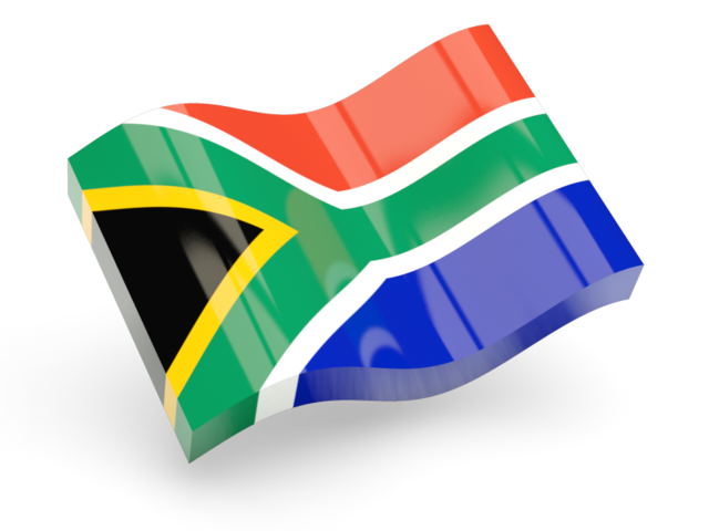 Глянцевая волнистая иконка. Скачать флаг. ЮАР