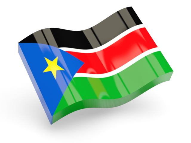 Glossy wave icon. Download flag icon of South Sudan at PNG format