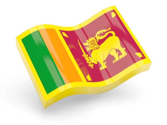 Глянцевая волнистая иконка. Скачать флаг. Шри-Ланка
